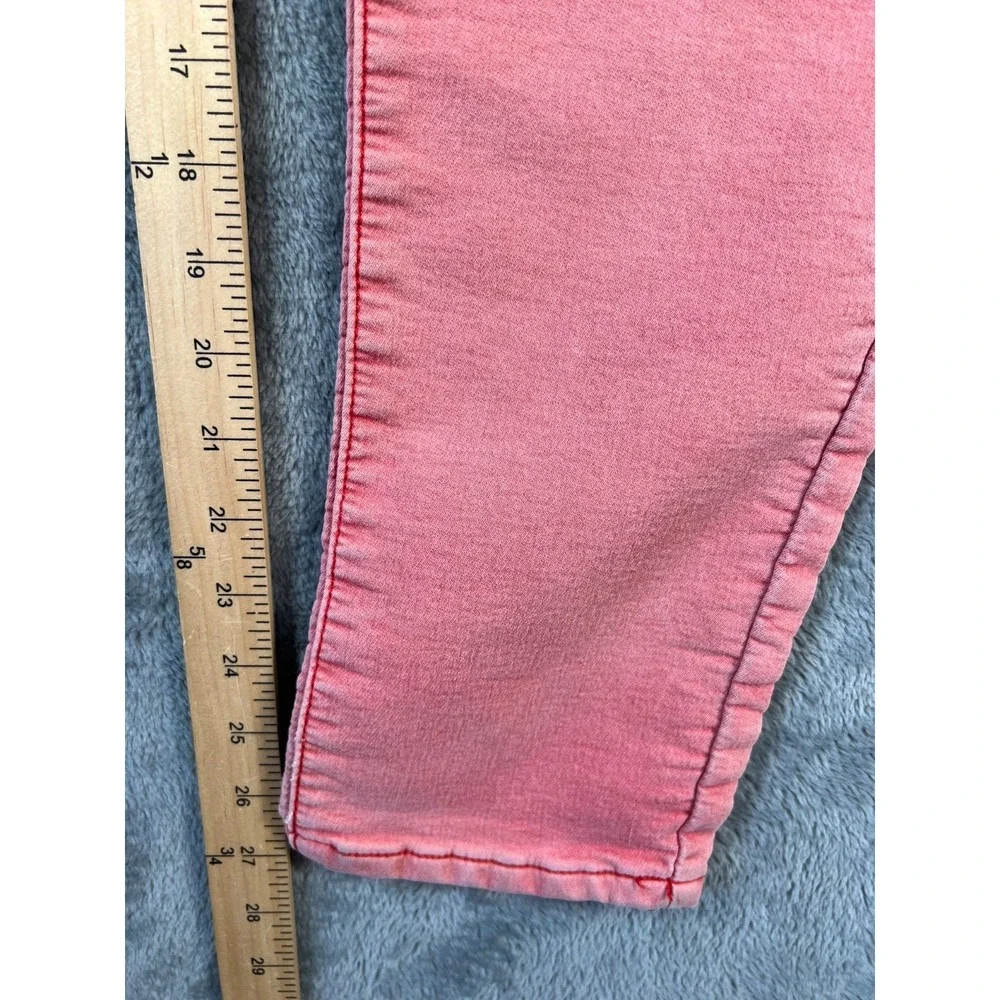 Versace V19-69 Biker Jeans Mens 30x27 Pink Stretch Faded Distressed - Picture 4 of 14